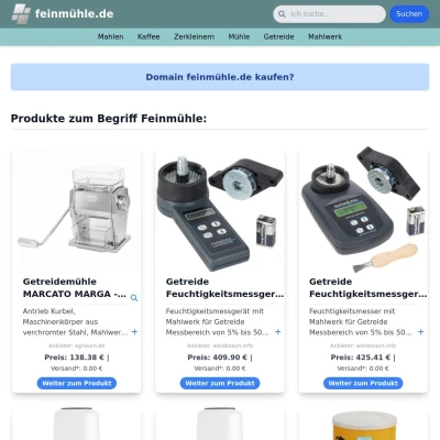 Screenshot feinmühle.de