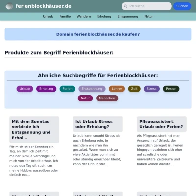 Screenshot ferienblockhäuser.de