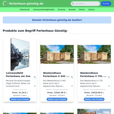 Screenshot ferienhaus-günstig.de