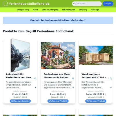 Screenshot ferienhaus-südholland.de