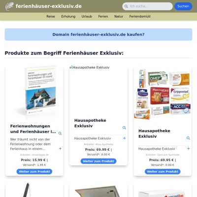 Screenshot ferienhäuser-exklusiv.de