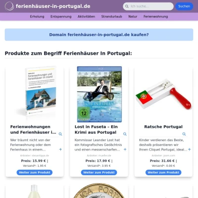 Screenshot ferienhäuser-in-portugal.de