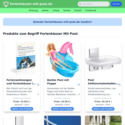 Screenshot ferienhäuser-mit-pool.de