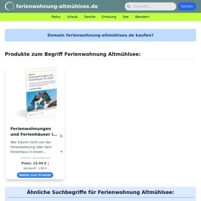 Screenshot ferienwohnung-altmühlsee.de