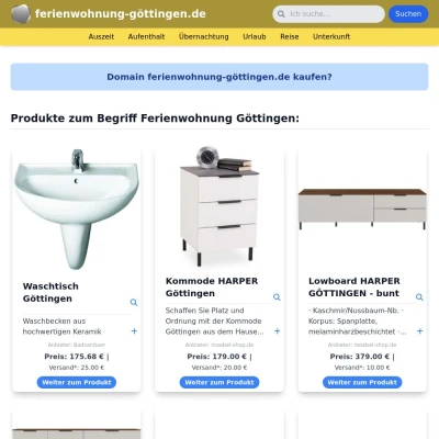 Screenshot ferienwohnung-göttingen.de