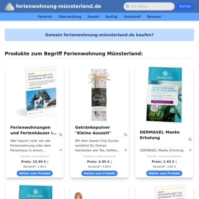 Screenshot ferienwohnung-münsterland.de