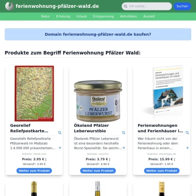 Screenshot ferienwohnung-pfälzer-wald.de