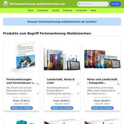 Screenshot ferienwohnung-waldmünchen.de