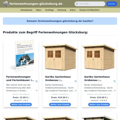 Screenshot ferienwohnungen-glücksburg.de