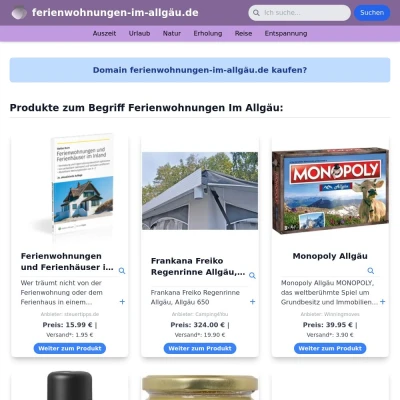 Screenshot ferienwohnungen-im-allgäu.de