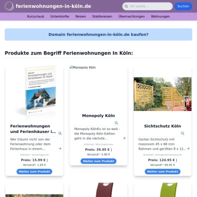 Screenshot ferienwohnungen-in-köln.de