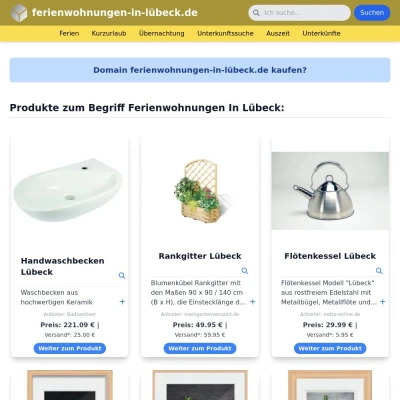 Screenshot ferienwohnungen-in-lübeck.de