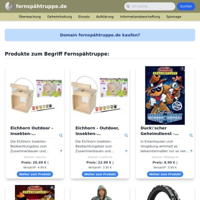 Screenshot fernspähtruppe.de