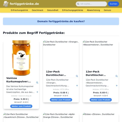 Screenshot fertiggetränke.de