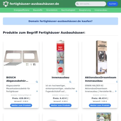 Screenshot fertighäuser-ausbauhäuser.de