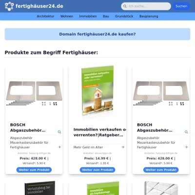 Screenshot fertighäuser24.de