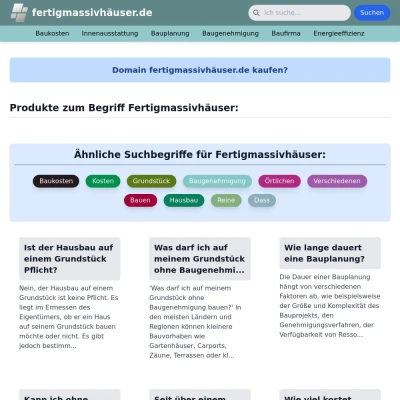 Screenshot fertigmassivhäuser.de