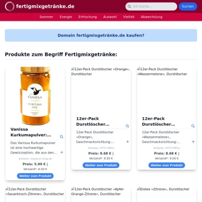 Screenshot fertigmixgetränke.de