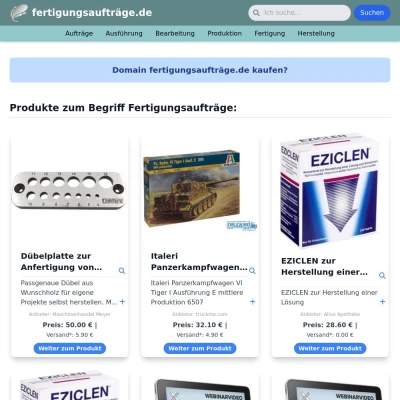 Screenshot fertigungsaufträge.de