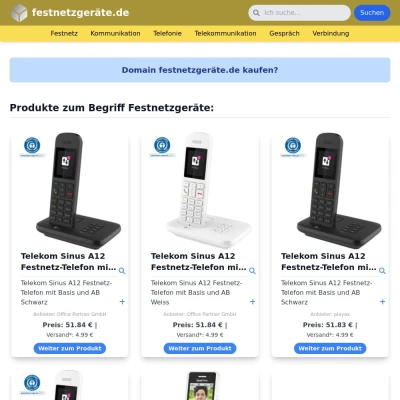 Screenshot festnetzgeräte.de