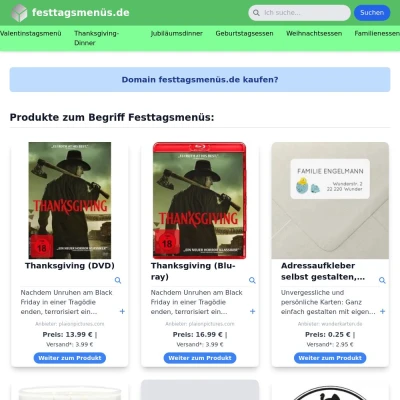 Screenshot festtagsmenüs.de