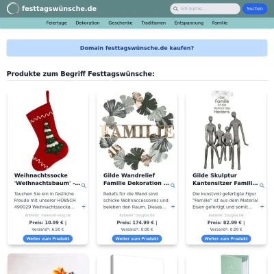 Screenshot festtagswünsche.de