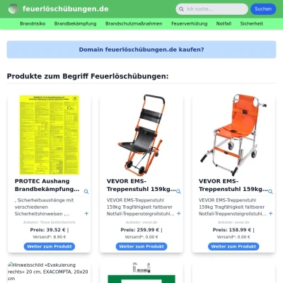 Screenshot feuerlöschübungen.de