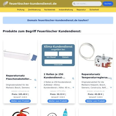 Screenshot feuerlöscher-kundendienst.de