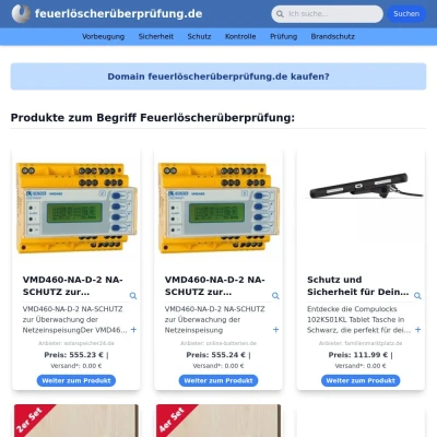 Screenshot feuerlöscherüberprüfung.de