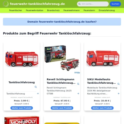 Screenshot feuerwehr-tanklöschfahrzeug.de