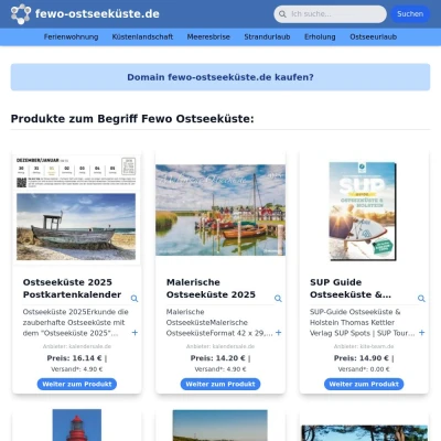 Screenshot fewo-ostseeküste.de