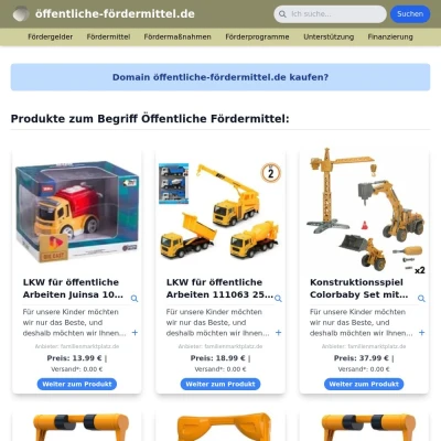 Screenshot öffentliche-fördermittel.de