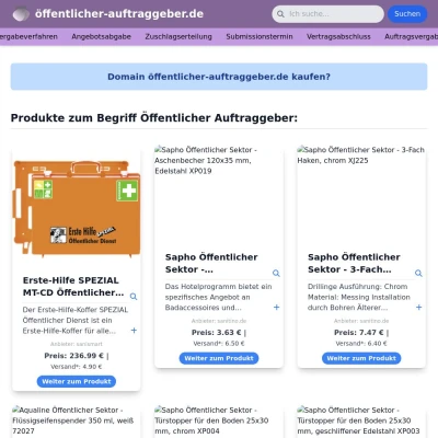 Screenshot öffentlicher-auftraggeber.de