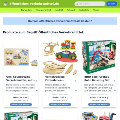 Screenshot öffentliches-verkehrsmittel.de