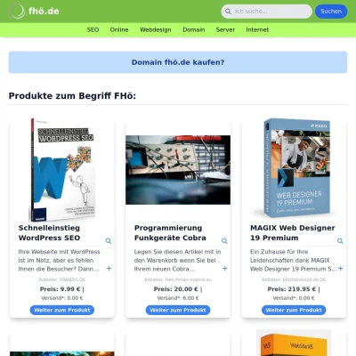 Screenshot fhö.de