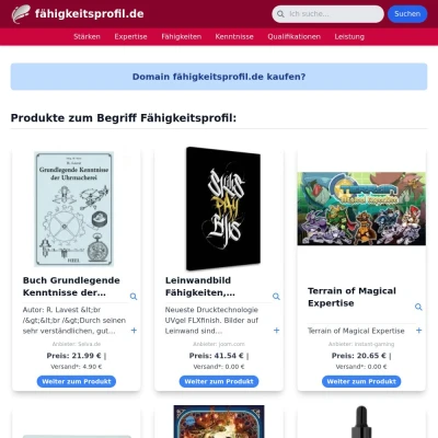 Screenshot fähigkeitsprofil.de