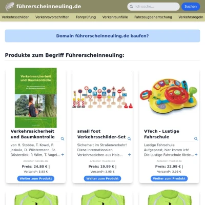Screenshot führerscheinneuling.de