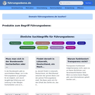 Screenshot führungsebene.de