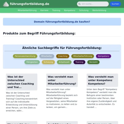 Screenshot führungsfortbildung.de