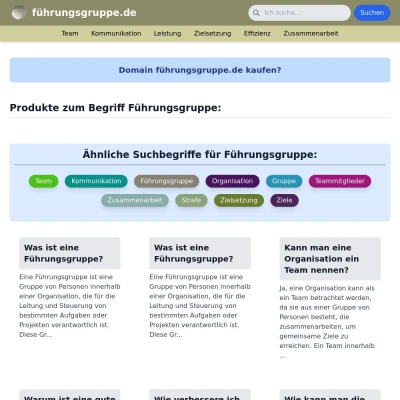 Screenshot führungsgruppe.de