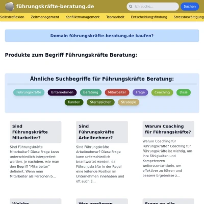 Screenshot führungskräfte-beratung.de