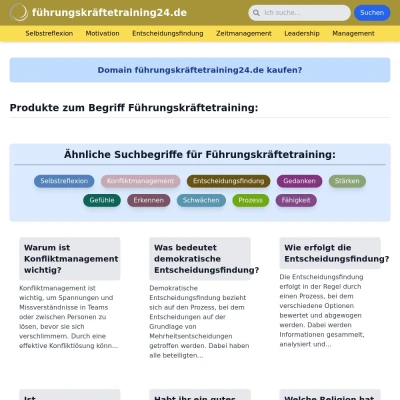 Screenshot führungskräftetraining24.de