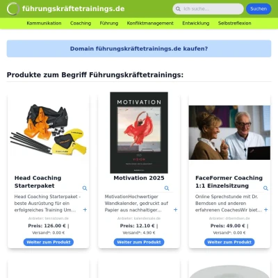 Screenshot führungskräftetrainings.de