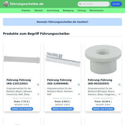 Screenshot führungsscheibe.de