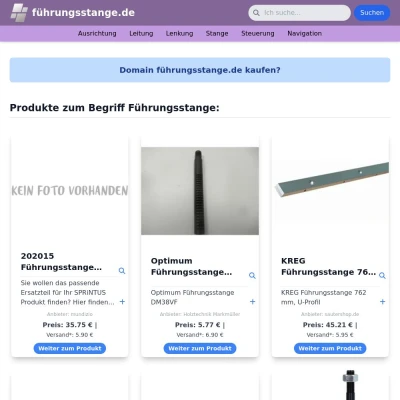 Screenshot führungsstange.de