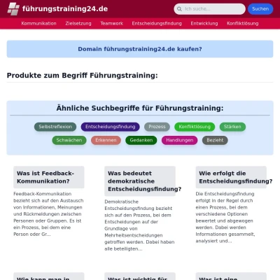 Screenshot führungstraining24.de