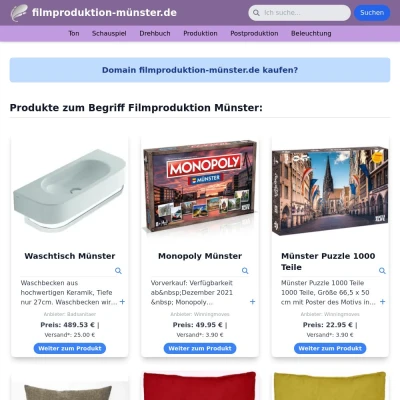 Screenshot filmproduktion-münster.de