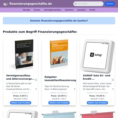 Screenshot finanzierungsgeschäfte.de