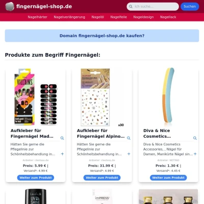 Screenshot fingernägel-shop.de