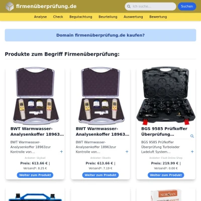 Screenshot firmenüberprüfung.de